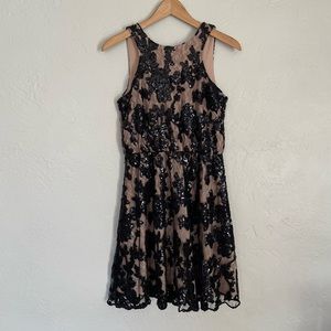 Dainty Hooligan Black Sequin Dress Size Small.